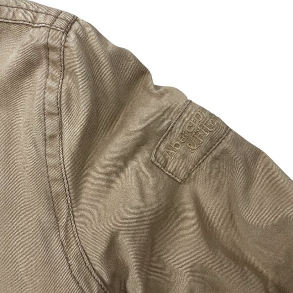 Abercrombie & Fitch Vintage Sentinel Military Cargo Canvas Sherpa Lined Jacket L - Picture 6 of 14